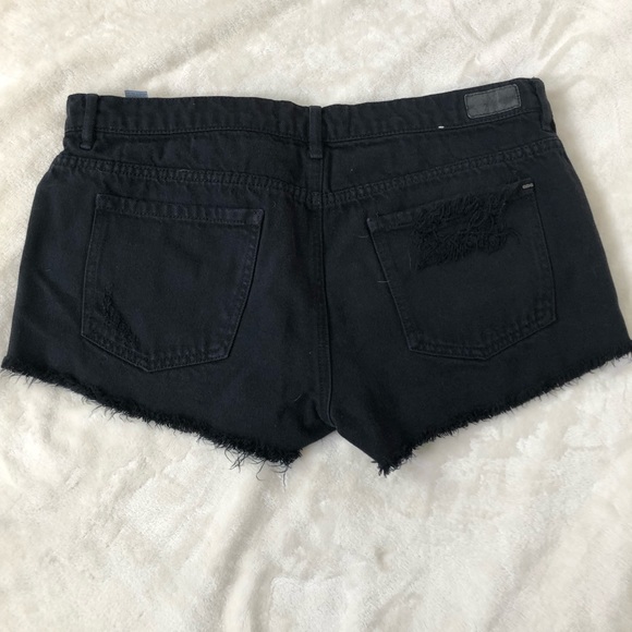 Garage Black Ripped Jean Shorts - Picture 3 of 3
